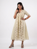 A-Line Tissue Kurti with Chinese Collar Neck – ₹675